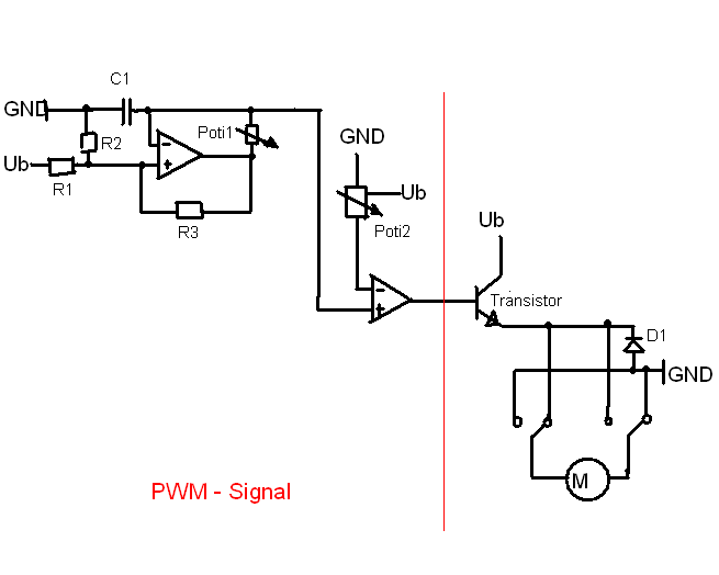 Hilfe! Bipolare Wechselstrommotor-Schaltung mit OP und Transistor