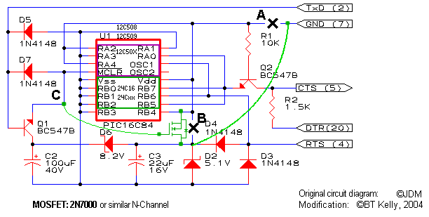 PIC 12F629 Programmieren - Mikrocontroller.net clock schematics 