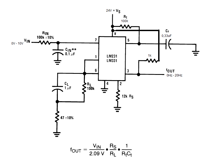Spannungs-Frequenz-Wandler LM331N - Mikrocontroller.net