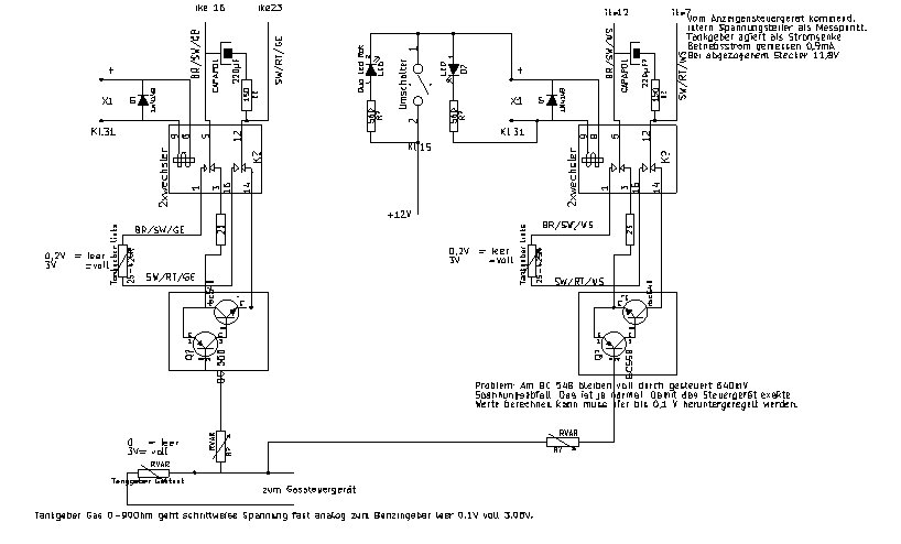 Grundschaltung Transistor Tankgeber Kfz - Mikrocontroller.net