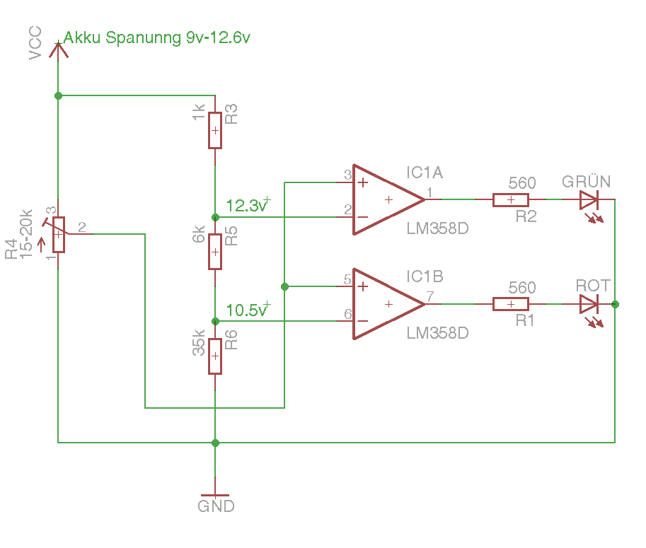 Akku LED-Spannungsanzeige - Mikrocontroller.net