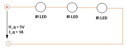 Reihenschaltung von 3 IR-LEDs - Mikrocontroller.net