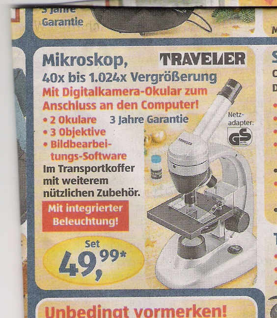 Aldi Süd Traveler Mikroskop 2x Objektive - Mikrocontroller.net