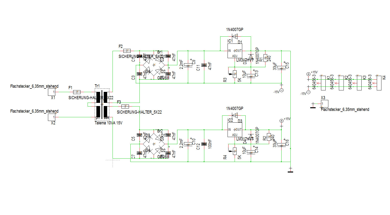 Symmetrische Spannungsversorgung für Audiovorstufe - Mikrocontroller.net