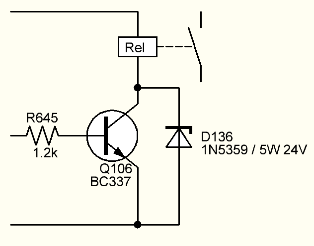 Z-Diode für Relais (Freilaufdiode) - Mikrocontroller.net