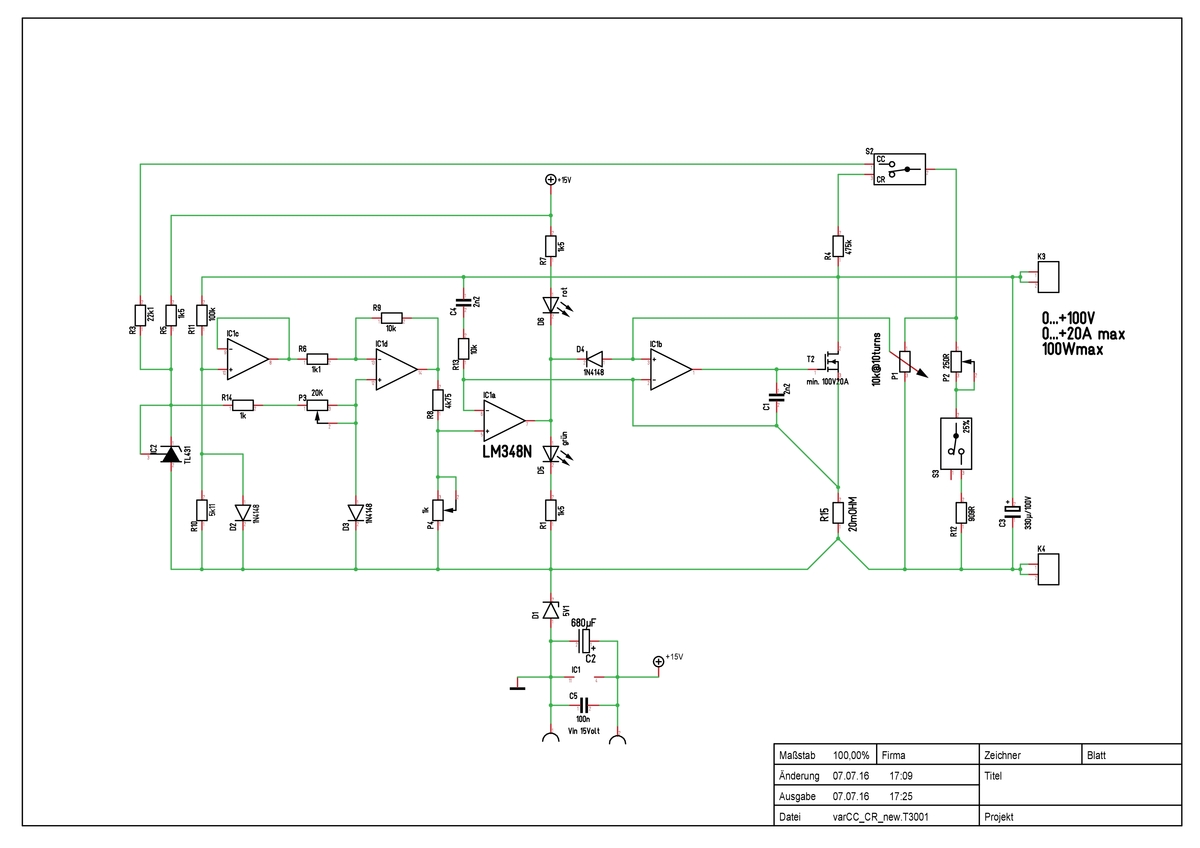 Einfache elektronische Last, 100W - Mikrocontroller.net