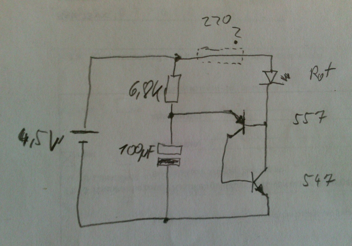 LED Blinkschaltung (5 Bauteile), bitte um Erklärung. - Mikrocontroller.net