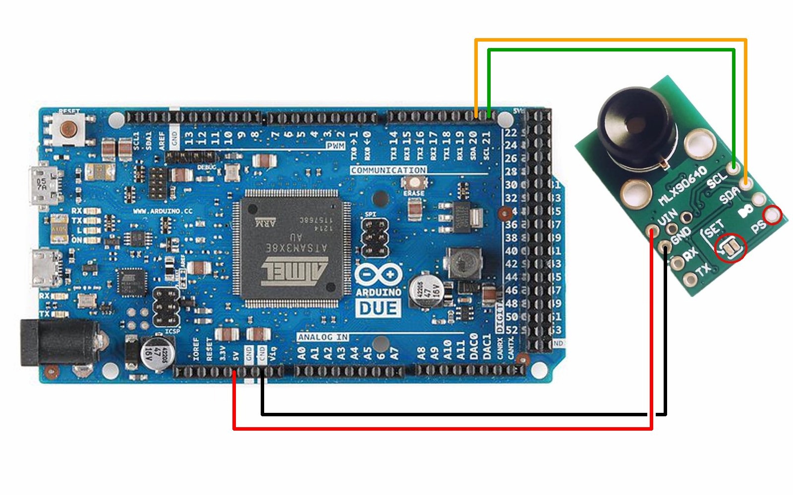 Wärmebildkamera mit dem MLX90640 und Arduino Due - Mikrocontroller.net