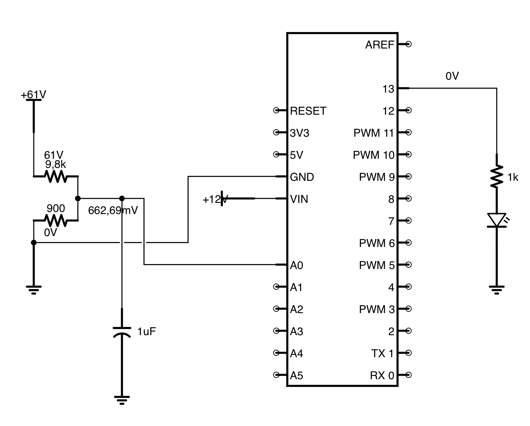 2 Spannungen bis 60V mit Arduino messen - Mikrocontroller.net