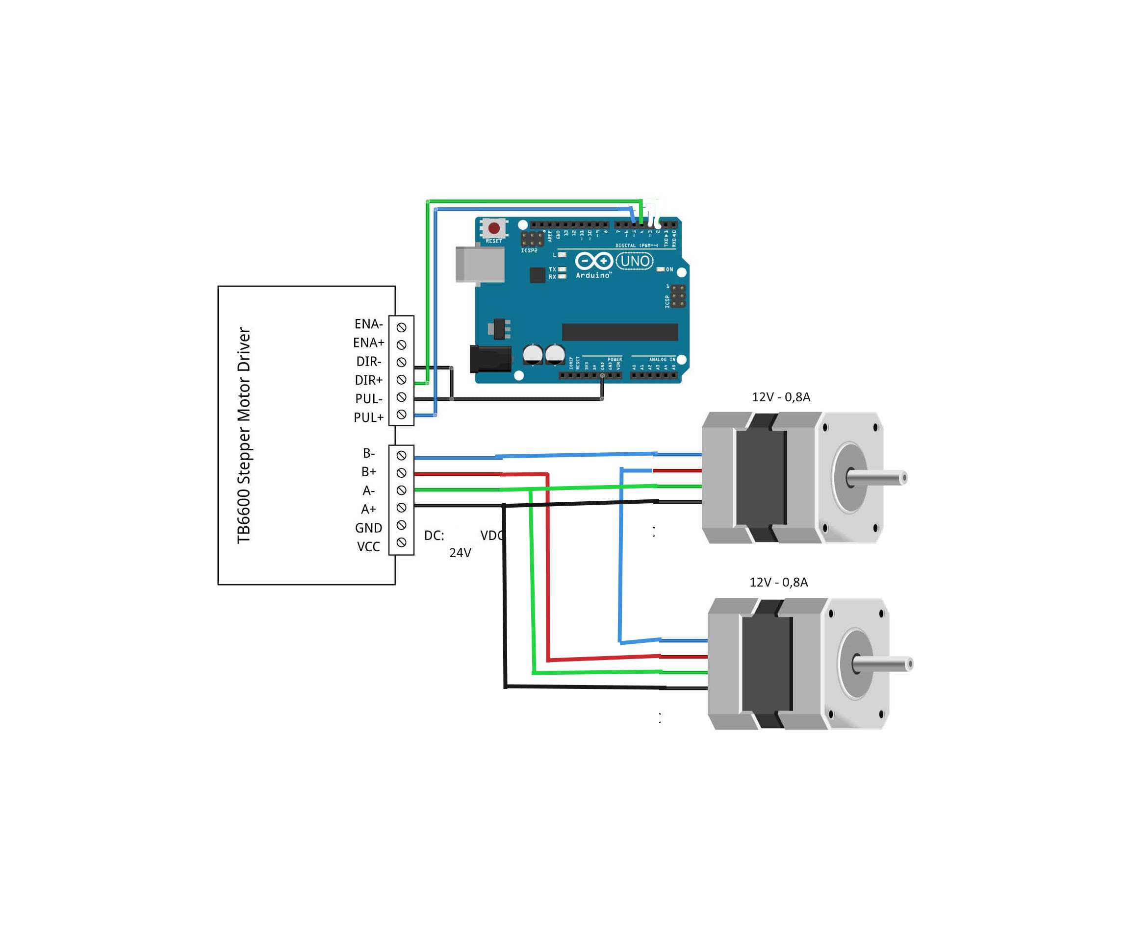 Schrittmotoren in Reihe schalten und mit Arduino ansteuern mit TB6600? -  Mikrocontroller.net
